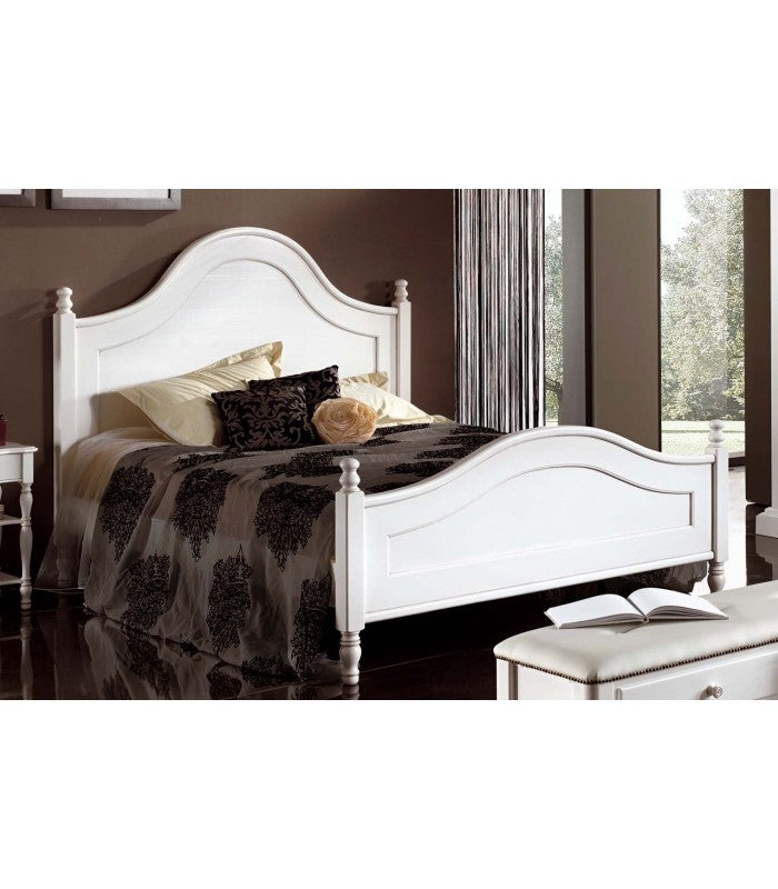 Letto matrimoniale laccato bianco opaco 174x216x148 (1455) - Mobili 2G