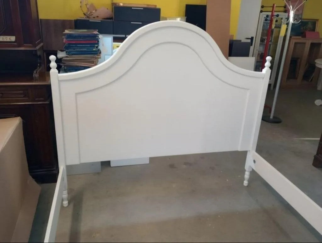 Letto matrimoniale laccato bianco opaco 174x216x148 (1455) - Mobili 2G