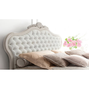 Letto matrimoniale legno classico testata ecopelle l.201 p.215 h.151 - Mobili 2G