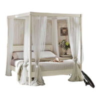 Letto matrimoniale shabby a baldacchino  179x213x210