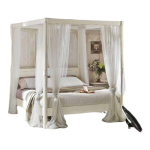 Letto matrimoniale shabby a baldacchino  179x213x210