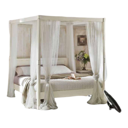 Letto matrimoniale shabby a baldacchino  179x213x210