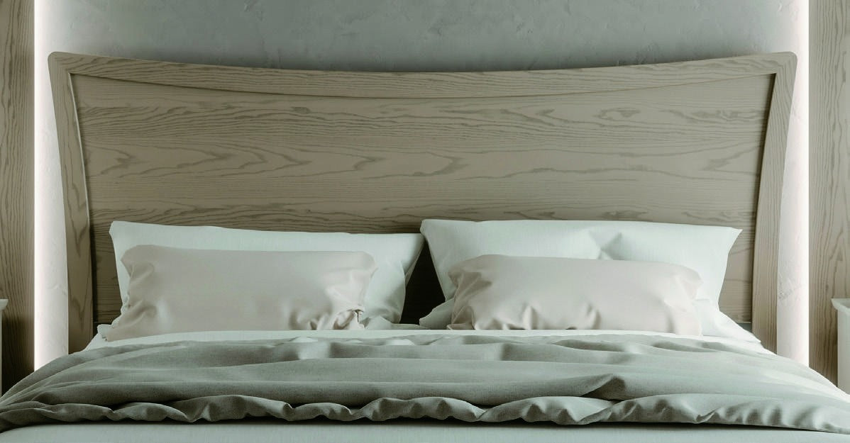 Letto moderno in legno frassino testata legno l.190 p.210 h.127 - Mobili 2G