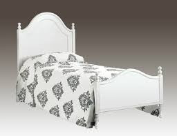 Letto singolo arte povera laccato bianco opaco  l.100 p.212 ht.135 (1431) - Mobili 2G