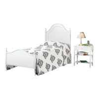 Letto singolo arte povera laccato bianco opaco  l.100 p.212 ht.135 (1431) - Mobili 2G