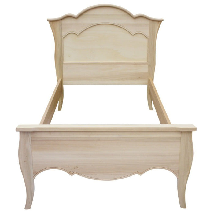 Letto singolo arte povera legno grezzo 122x211x113 - Mobili 2G