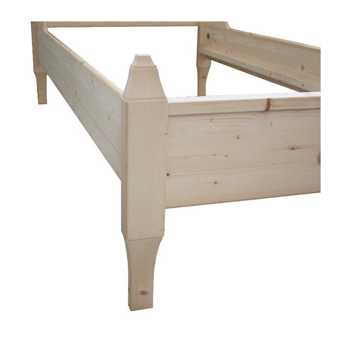 Letto singolo arte povera legno massello abete grezzo 103x210x106 - Mobili 2G