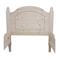 Letto singolo arte povera legno massello abete grezzo 103x210x106 - Mobili 2G