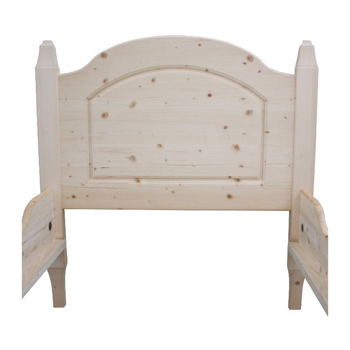 Letto singolo arte povera legno massello abete grezzo 103x210x106 - Mobili 2G