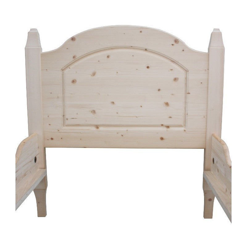 Letto singolo arte povera legno massello abete grezzo 103x210x106 - Mobili 2G