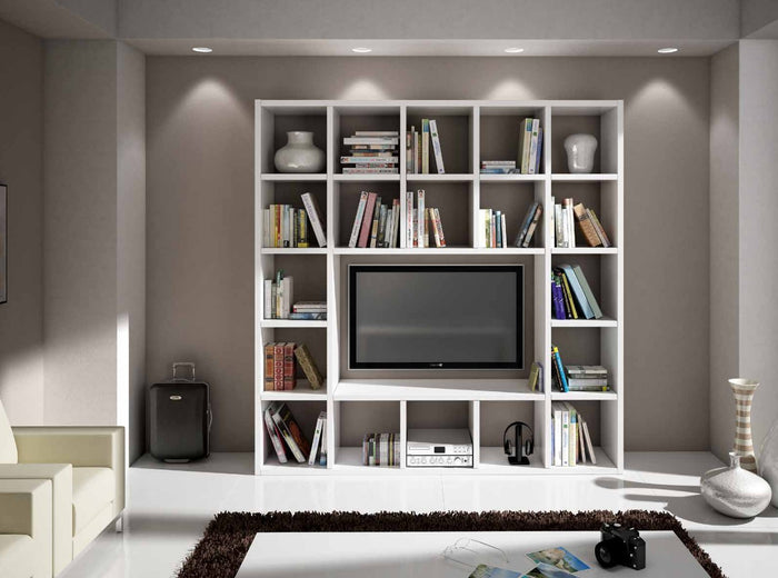 Liberia porta tv moderno laminato bianco l218 p30 h218