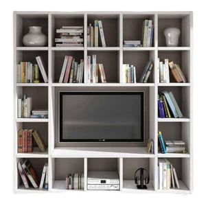 Liberia porta tv moderno laminato bianco l218 p30 h218