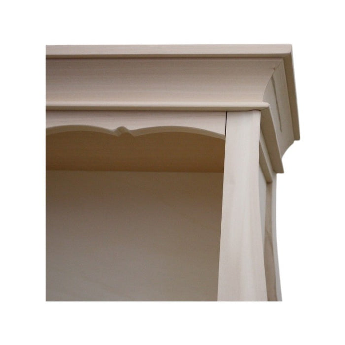 Libreria a giorno 3 ripiani 2 cassetti legno grezzo l.106 p.47 h.204 (3099) - Mobili 2G