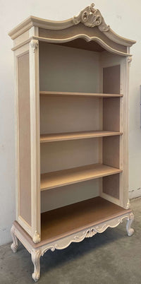 Libreria a giorno 3 ripiani classica barocco legno grezzo 114x47x217 - Mobili 2G