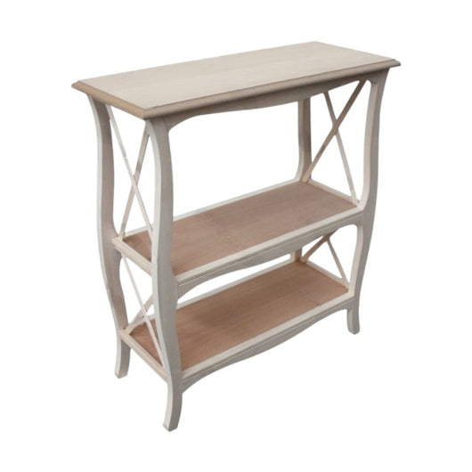 Libreria a giorno 3 ripiani legno grezzo 82x34x91 (3032) - Mobili 2G