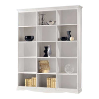 Libreria a giorno classica legno bianco 156x38x205