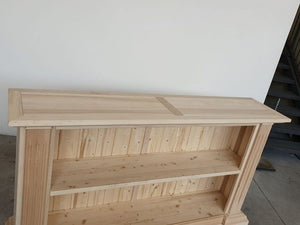 Libreria a giorno intagliata legno grezzo 177x40x101 (161) - Mobili 2G