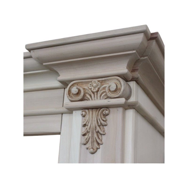 Libreria classica 2 porte 2 ripiani in legno grezzo l.145 p.50 h.202 (407) - Mobili 2G