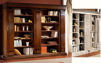 Libreria classica 3 porte e 22 ripiani in legno 306x52x240