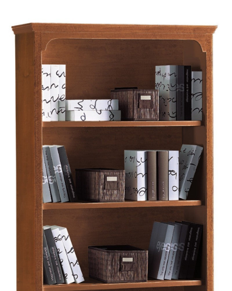Libreria classica 4 ripiani 1 cassetto, tinta noce cm 94x36x189h