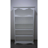 Libreria classica 5 ripiani in legno bianco opaco 120x40x210h (1514) - Mobili 2G
