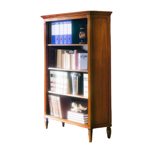 Libreria classica con ripiani in legno finitura bassano l.100 p.41 h.175 - Mobili 2G