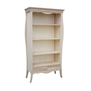 Libreria classica in legno 2 cassetti bianco 106x47x204 (3099) - Mobili 2G
