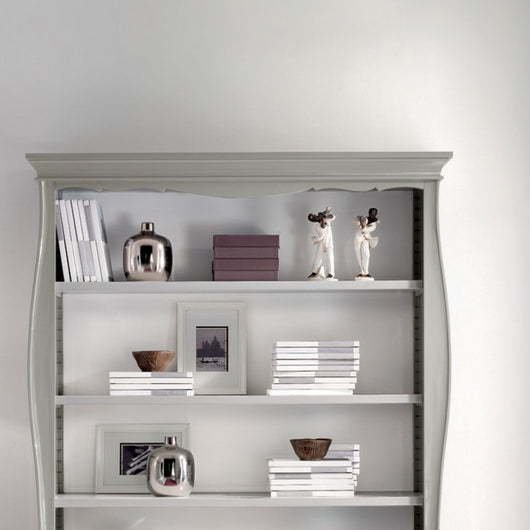 Libreria classica in legno 3 cassetti grigio/bianco 151x47x204