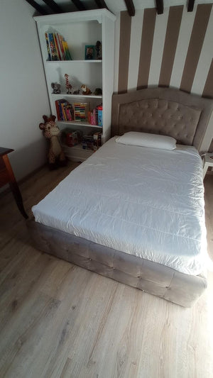 Libreria classica in legno bianco cm94x36x189h (1502) - Mobili 2G