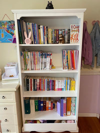 Libreria classica in legno bianco cm94x36x189h (1502) - Mobili 2G