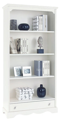 Libreria classica in legno bianco cm94x36x189h (1502) - Mobili 2G