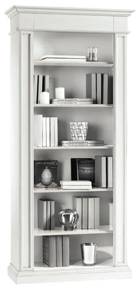 Libreria classica in legno bianco l.93 p.40 h.205