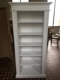 Libreria classica in legno bianco l.93 p.40 h.205