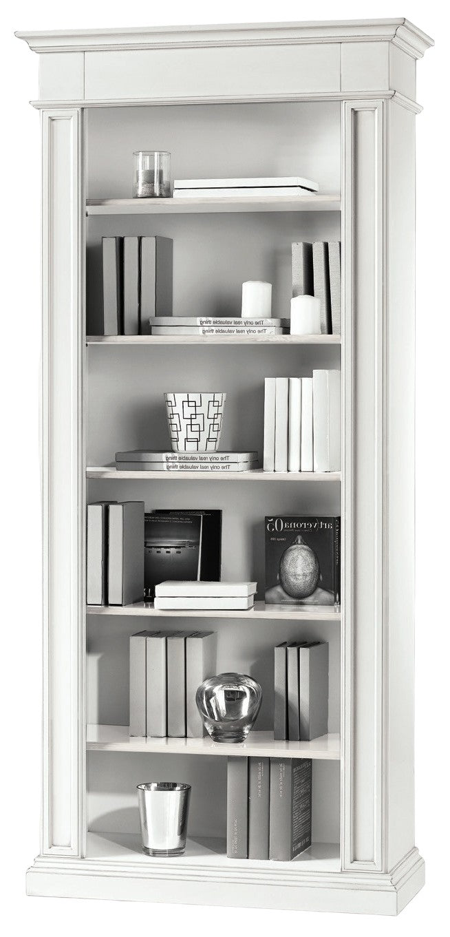 Libreria classica in legno bianco l.93 p.40 h.205