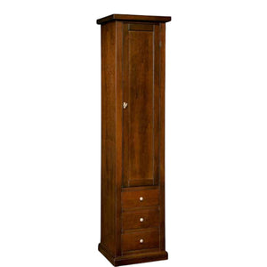 Libreria colonna  arte povera legno 1 porta tinta noce 45x41x187