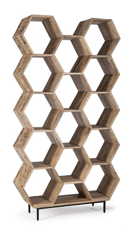 Libreria industral nido d'ape in legno l.100 p.30 h.186