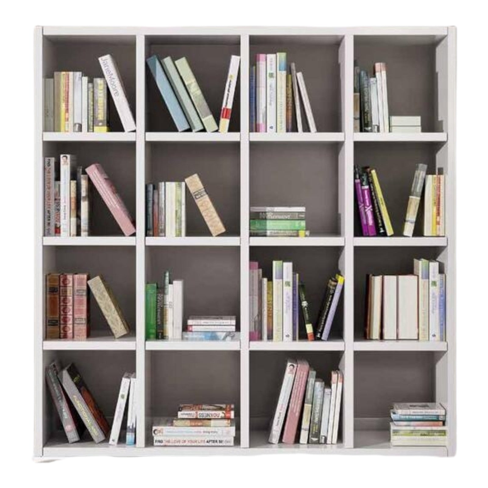 Libreria moderna laminato bianco frassino  l.175 p.30 h.175