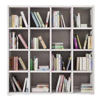 Libreria moderna laminato bianco frassino  l.175 p.30 h.175