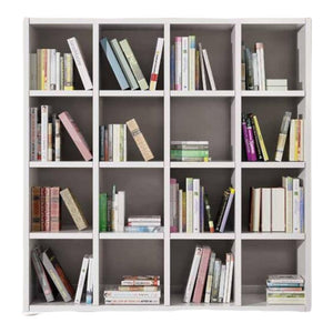 Libreria moderna laminato bianco frassino  l.175 p.30 h.175