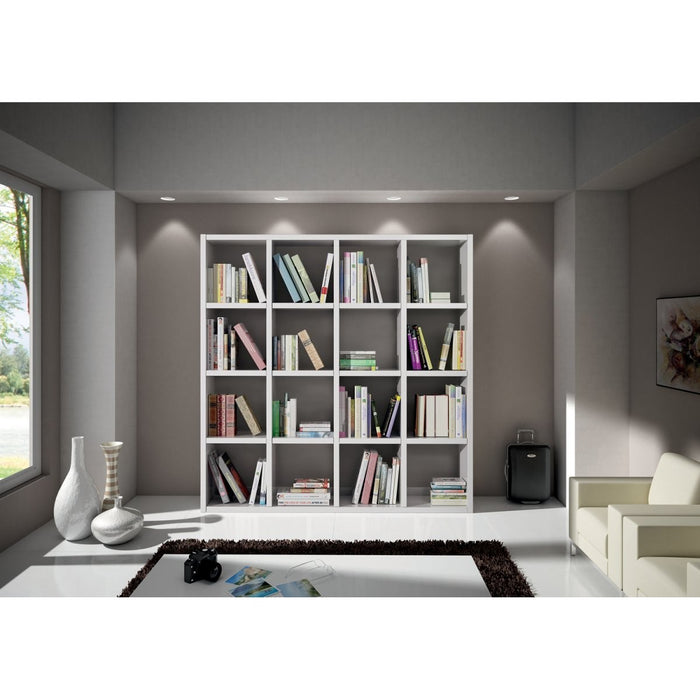 Libreria moderna laminato bianco frassino  l.175 p.30 h.175