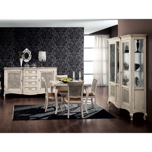 Madia 2 porte 4 cassetti paglia di vienna shabby 200x52x113 - Mobili 2G