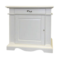 Madia classica in legno 1 porta 1 cassetto bianco 117x55x115