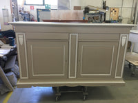 Madia credenza 2 ante 2 in legno tortora/bianco 213x54x124