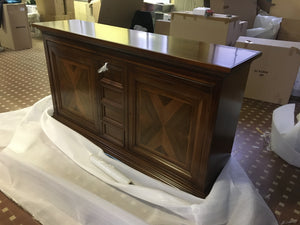 Madia credenza 2 ante 6 cassetti noce bassano l.210 p.53 h. 115