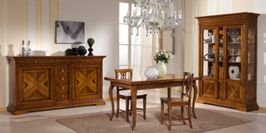 Madia credenza 2 ante 6 cassetti noce bassano l.210 p.53 h. 115