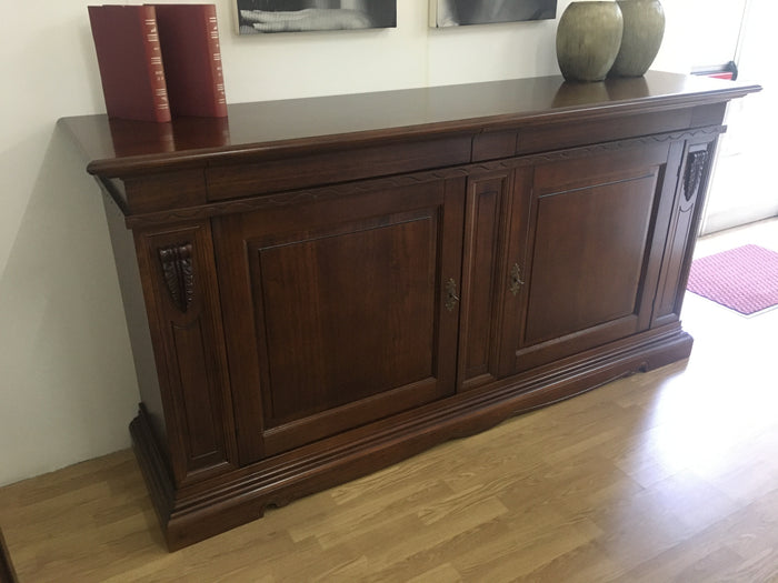 Madia credenza 2 ante in legno tinta noce l 213xp55xh109 - Mobili 2G