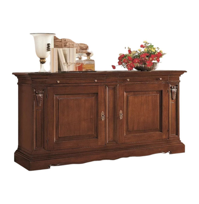 Madia credenza 2 ante in legno tinta noce l 213xp55xh109 - Mobili 2G