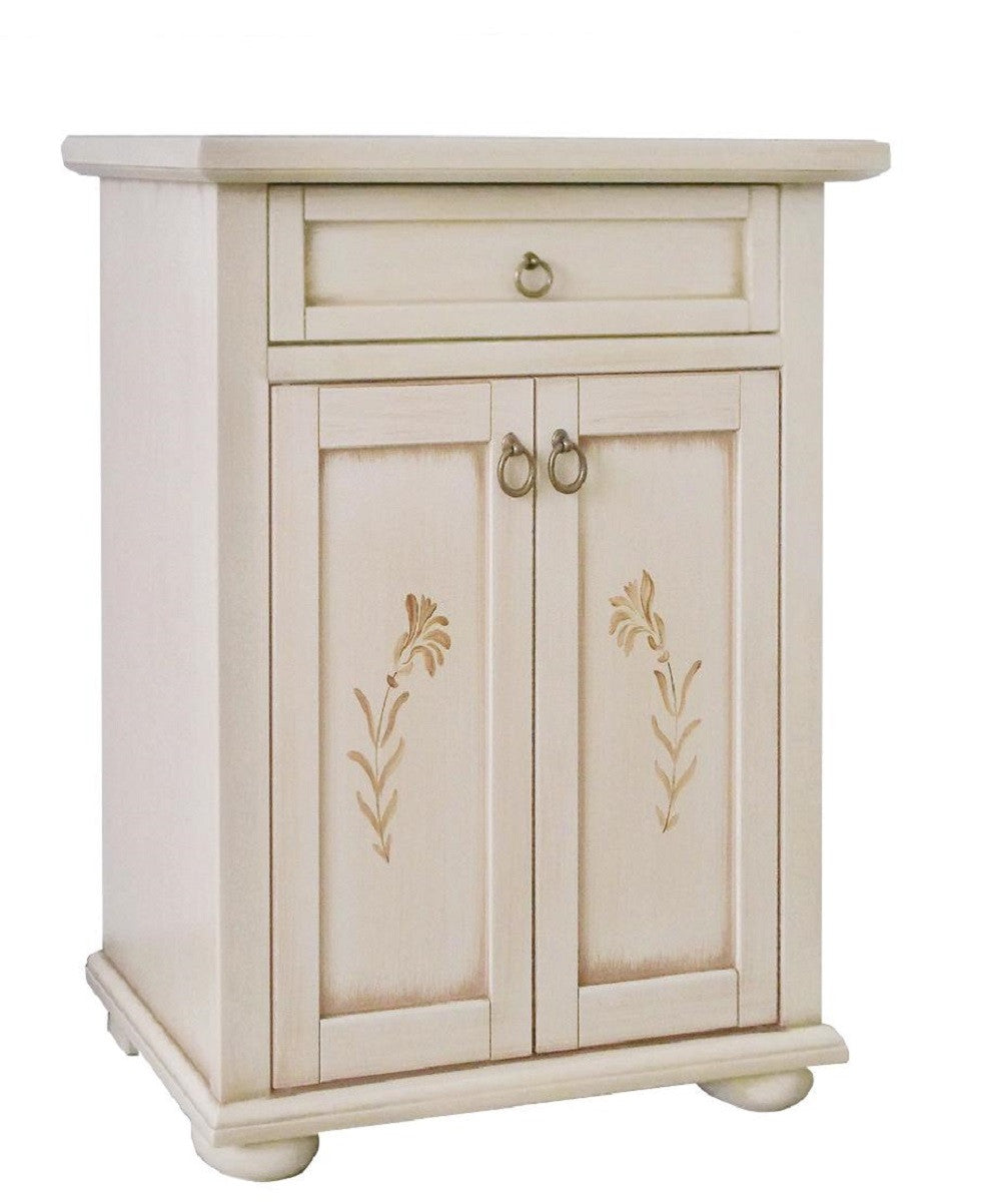 Madia credenza 2 porte 1 cassetto avorio patinato l.64 p.32 h.81 - Mobili 2G