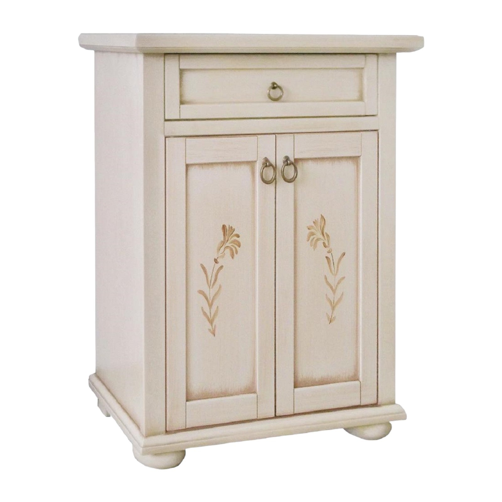 Madia credenza 2 porte 1 cassetto avorio patinato l.64 p.32 h.81 - Mobili 2G