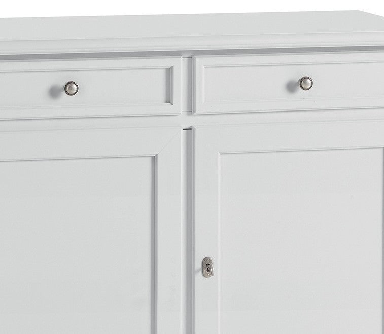 Madia credenza 2 porte 2 cassetti arte povera bianco sporco l.105  p.42 h.85 - Mobili 2G